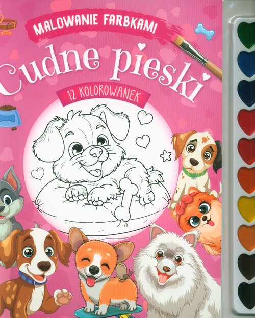 Okładka: Malowanie farbkami. Cudne pieski