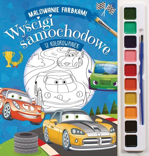 Okładka: Malowanie farbkami Wyścigi samochodowe