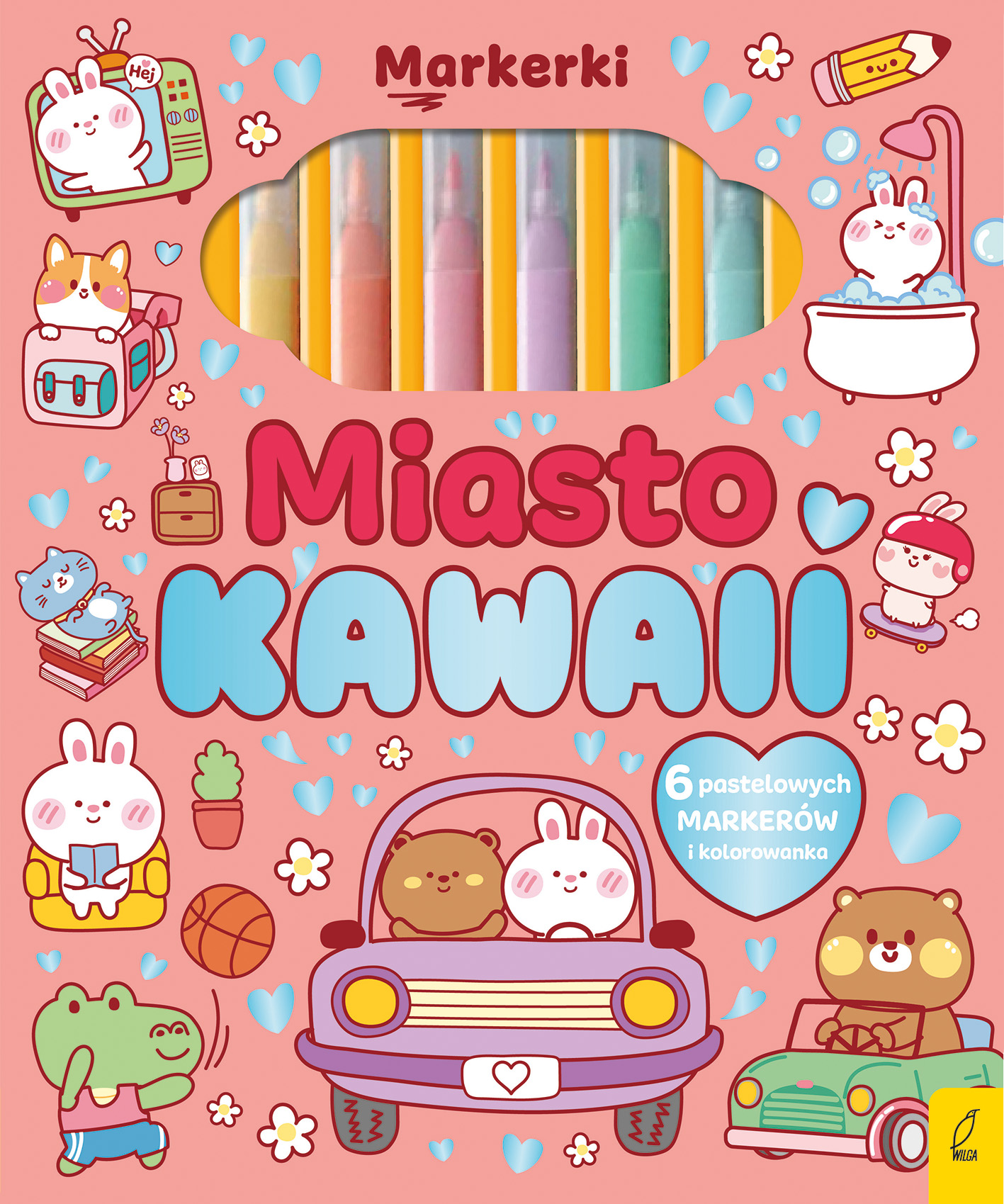 Okładka: Markerki Miasto Kawaii