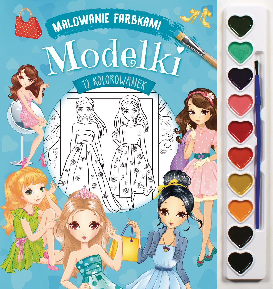 Okładka: Malowanie farbkami. Modelki
