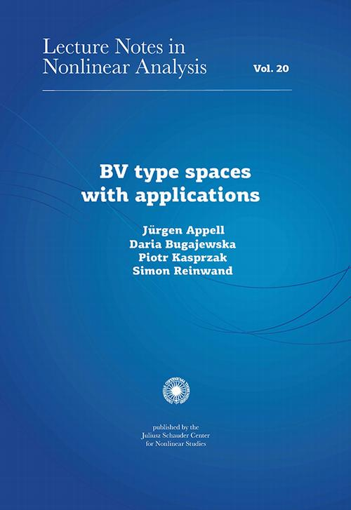 Okładka: BV type spaces with applications