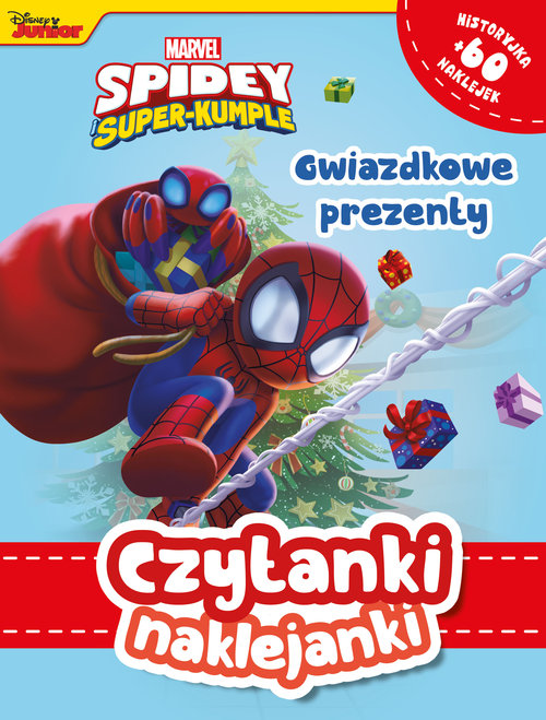 Okładka: Czytanki naklejanki. Gwiazdkowe prezenty. Marvel Spidey i superkumple