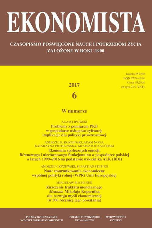 Okładka: Ekonomista 2017 nr 6