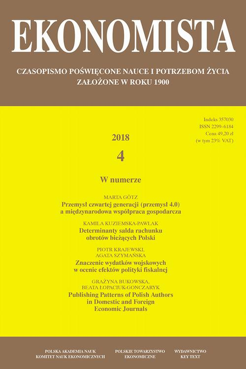 Okładka: Ekonomista 2018 nr 4