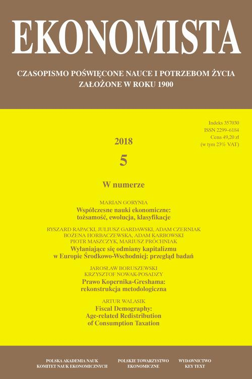 Okładka: Ekonomista 2018 nr 5