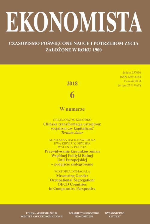 Okładka: Ekonomista 2018 nr 6