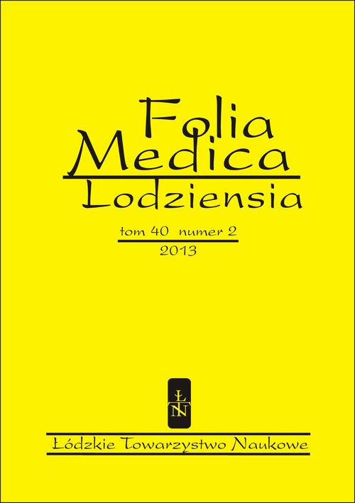 Okładka: Folia Medica Lodziensia t. 40 z. 2