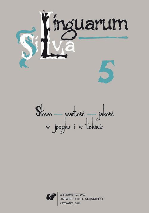 Okładka: Linguarum Silva. T. 5