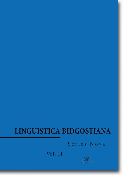 Okładka: Linguistika Bidgostiana. Series nova. Vol. 2