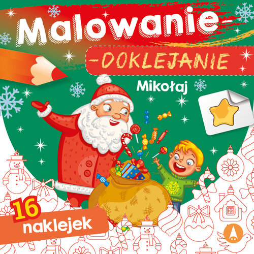 Okładka: Malowanie-doklejanie. Mikołaj