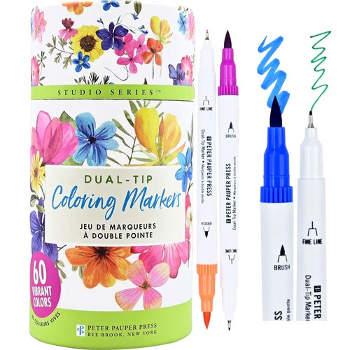 Okładka: Markery dwustronne Dual-Tip 60 kolorów