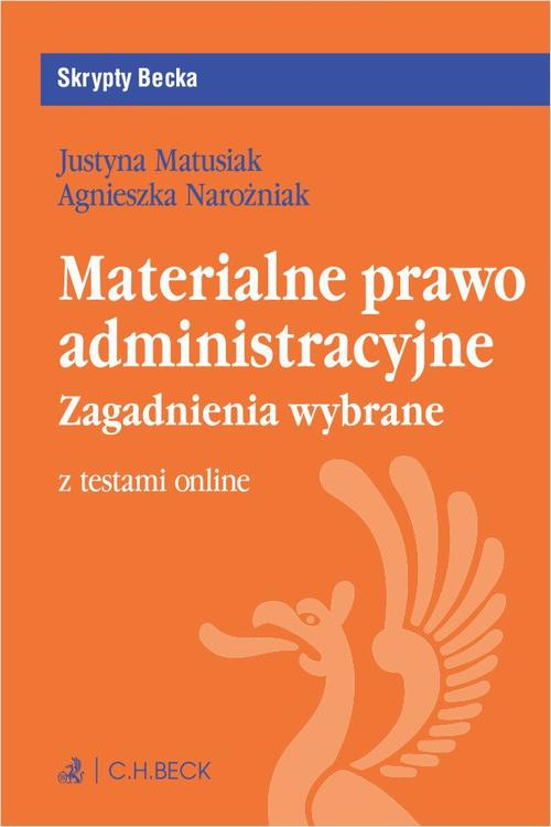Okładka: Materialne prawo administracyjne. Zagadnienia wybrane z testami online