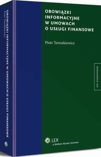 Okładka: Obowiązki informacyjne w umowach o usługi finansowe