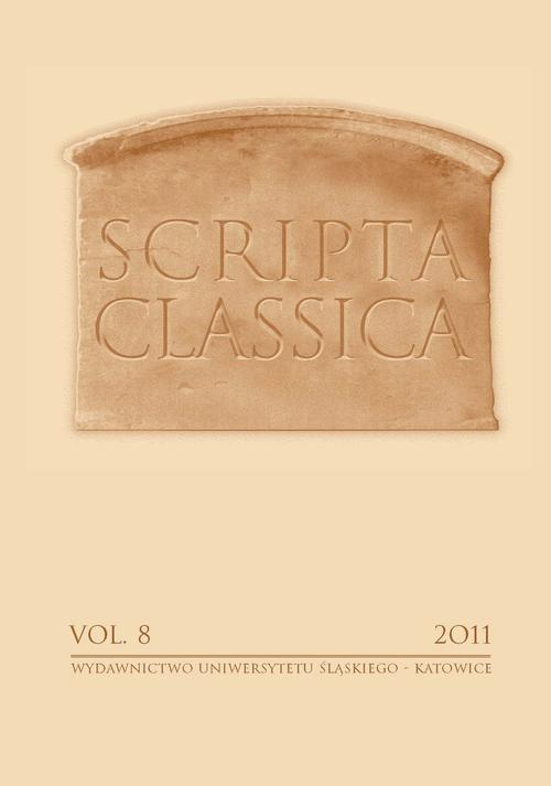 Okładka: Scripta Classica. Vol. 8