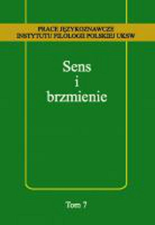 Okładka: Sens i brzmienie