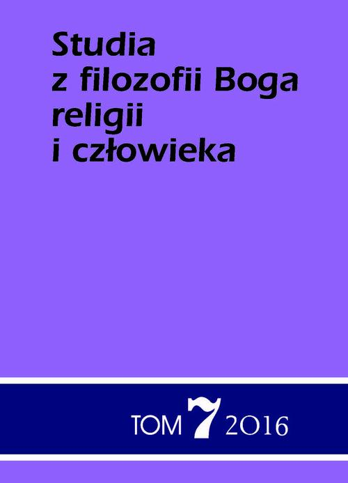 Okładka: Studia z filozofii Boga, religii i człowieka tom 7
