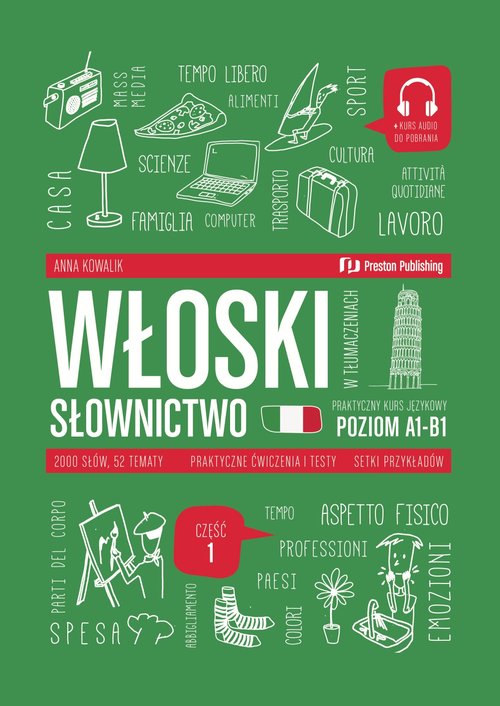 Okładka: Włoski w tłumaczeniach. Słownictwo 1 (A1-B1) + MP3