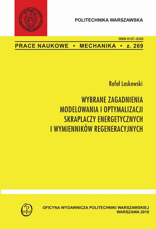 Okładka: Wybrane zagadnienia modelowa i optymalizacji skraplaczy energetycznych