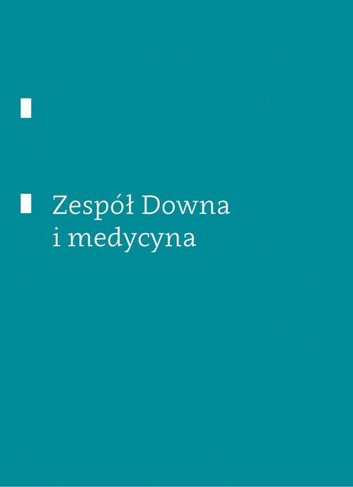 Okładka: Zespół Downa i medycyna